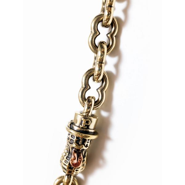 PEANUTS&CO. ピーナッツカンパニー 3 PEANUTS WALLET CHAIN ( brass ) 3ピーナッツ ウォレットチェーン ブラス 正規品 キーホルダー キーリング 真鍮の画像