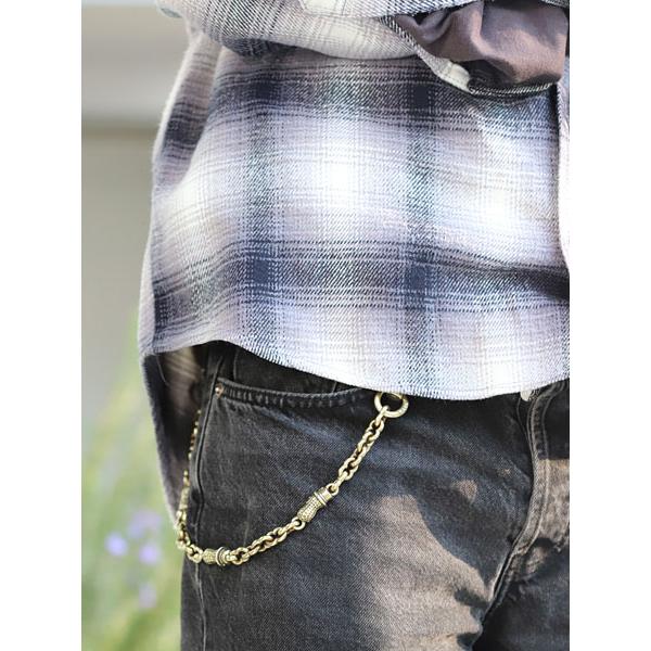 PEANUTS&CO. ピーナッツカンパニー 3 PEANUTS WALLET CHAIN ( brass ) 3ピーナッツ ウォレットチェーン ブラス 正規品 キーホルダー キーリング 真鍮の画像