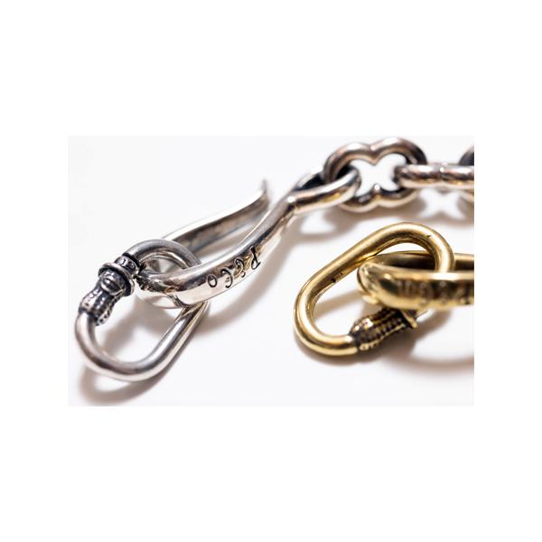 PEANUTS&CO. ピーナッツカンパニー 3 PEANUTS WALLET CHAIN ( brass ) 3ピーナッツ ウォレットチェーン ブラス 正規品 キーホルダー キーリング 真鍮の画像