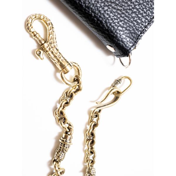 PEANUTS&CO. ピーナッツカンパニー 3 PEANUTS WALLET CHAIN ( brass ) 3ピーナッツ ウォレットチェーン ブラス 正規品 キーホルダー キーリング 真鍮の画像