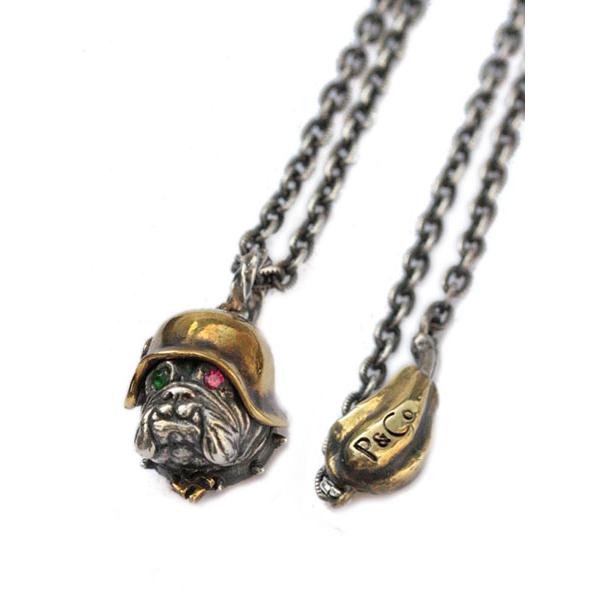 PEANUTS&CO. ピーナッツカンパニー Bull Necklace "ADOLF" / ブルドッグネックレス アドルフ ペンダント トップ スカル シルバー｜its12midnight｜02