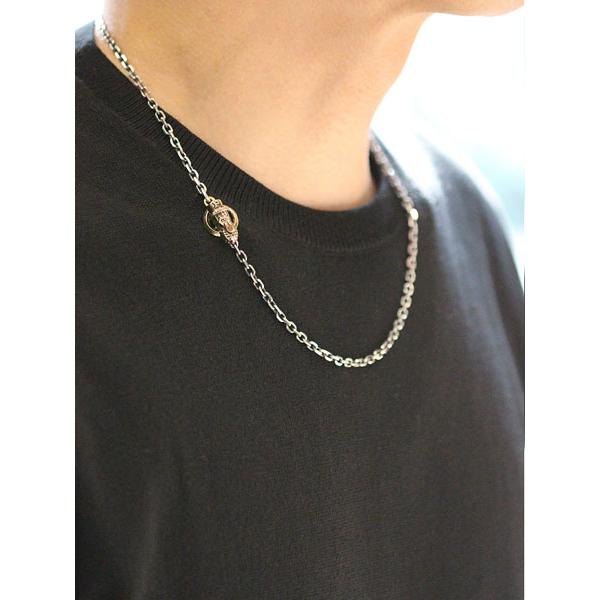 PEANUTS&CO. ピーナッツカンパニー BERO PEANUTS CHAIN 2 SILVER X BRASS (SQUARE) / ベロピーナッツ ネックレス シルバー 925 銀｜its12midnight｜05