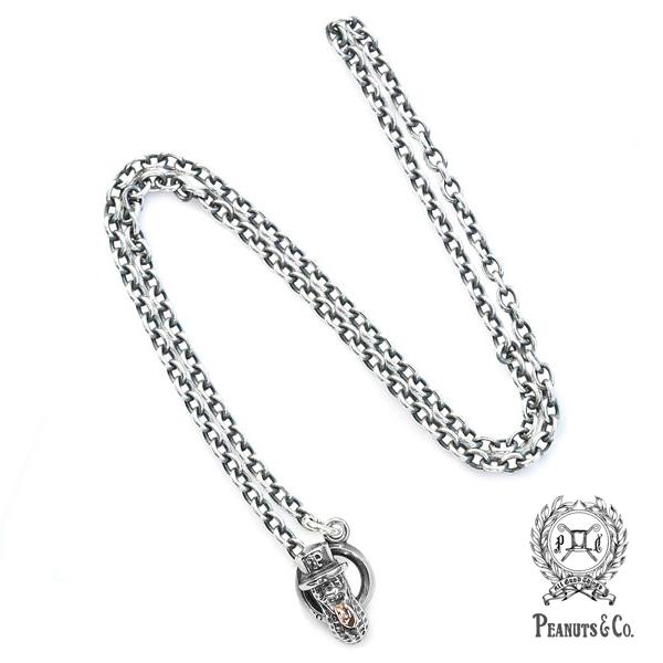 PEANUTS&CO. ピーナッツカンパニー BERO PEANUTS CHAIN 2 SILVER X 10K X PKG (ROUND) / ベロピーナッツ ネックレス シルバー 925 × K10ピンクゴールド | PEANUTS＆CO