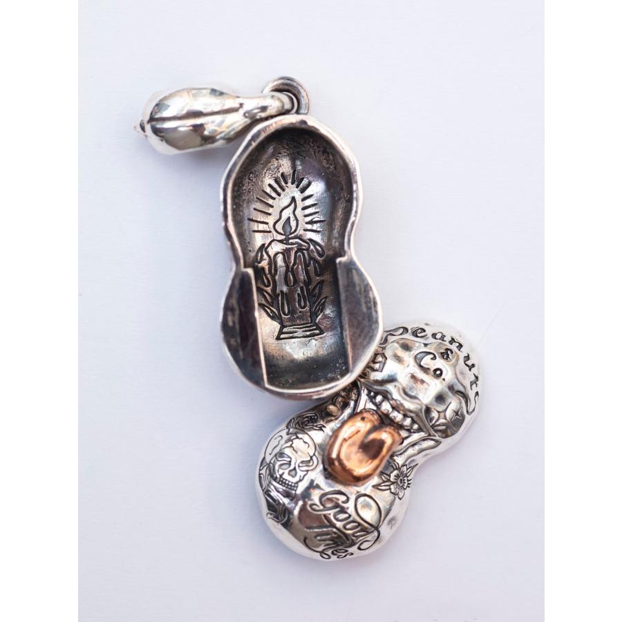PEANUTS&CO. ピーナッツカンパニー BERO TATTOO PEANUTS ( slide ) Silver × K10 Pink Gold L Size ベロ タトゥー ピーナッツ シルバー × ピンクゴールドの画像