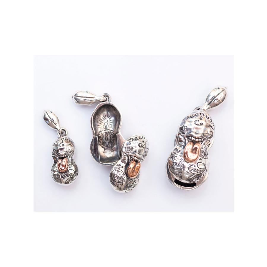 PEANUTS&CO. ピーナッツカンパニー BERO TATTOO PEANUTS ( slide ) Silver × K10 Pink Gold L Size ベロ タトゥー ピーナッツ シルバー × ピンクゴールドの画像