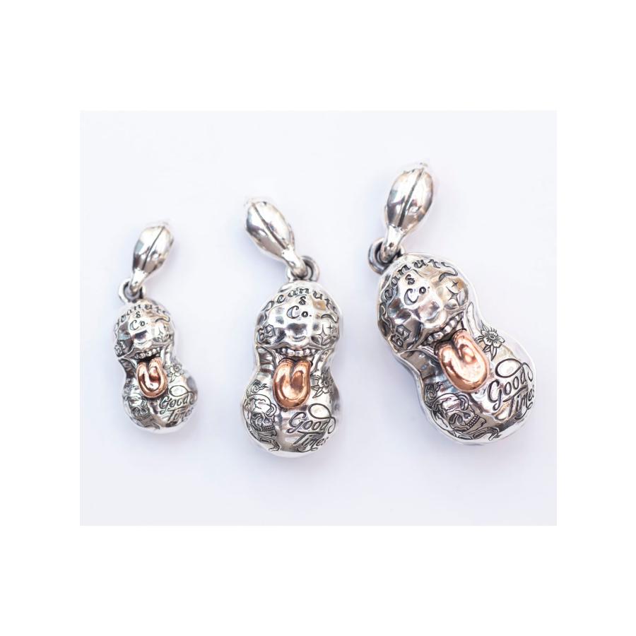 PEANUTS&CO. ピーナッツカンパニー BERO TATTOO PEANUTS ( slide ) Silver × K10 Pink Gold L Size ベロ タトゥー ピーナッツ シルバー × ピンクゴールドの画像