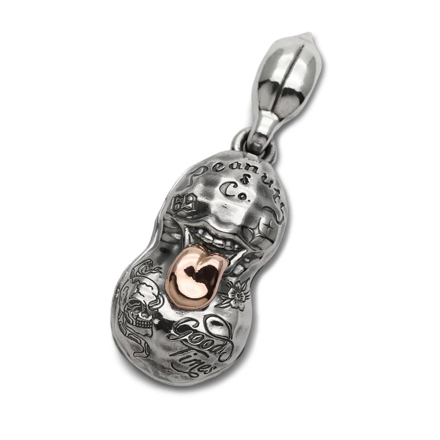 PEANUTS&CO. ピーナッツカンパニー BERO TATTOO PEANUTS ( slide ) Silver × K10 Pink Gold L Size ベロ タトゥー ピーナッツ シルバー × ピンクゴールドの画像