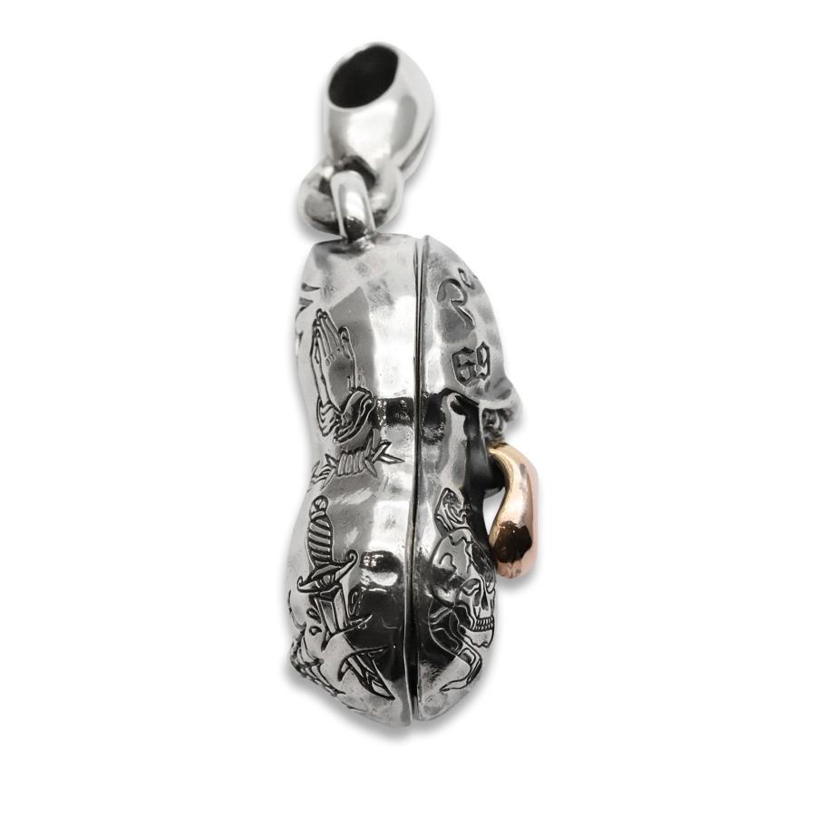 PEANUTS&CO. ピーナッツカンパニー BERO TATTOO PEANUTS ( slide ) Silver × K10 Pink Gold L Size ベロ タトゥー ピーナッツ シルバー × ピンクゴールドの画像