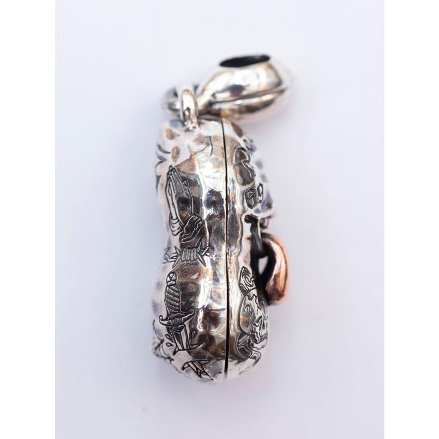 PEANUTS&CO. ピーナッツカンパニー BERO TATTOO PEANUTS ( slide ) Silver × K10 Pink Gold L Size ベロ タトゥー ピーナッツ シルバー × ピンクゴールドの画像