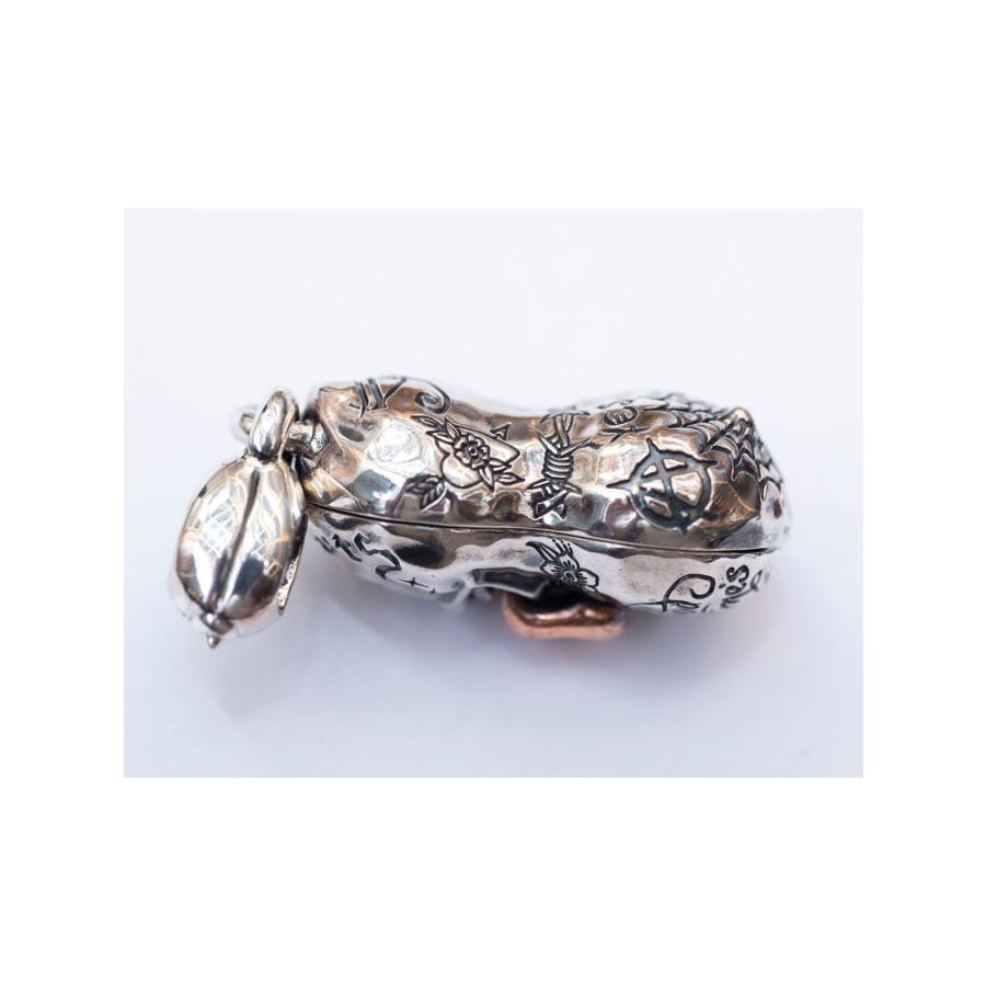 PEANUTS&CO. ピーナッツカンパニー BERO TATTOO PEANUTS ( slide ) Silver × K10 Pink Gold L Size ベロ タトゥー ピーナッツ シルバー × ピンクゴールドの画像