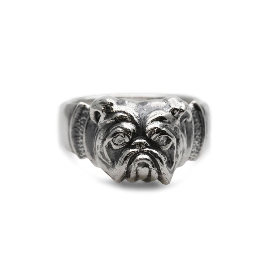 ピーナッツカンパニー PEANUTS&CO. Bull Dog Ring ( Silver × Diamond ) 特注モデル ブルドッグ リング シルバー ダイヤモンド 正規品 メンズ レディースの画像