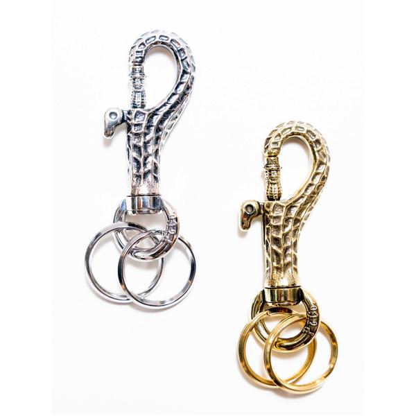 PEANUTS&CO. ピーナッツカンパニー PEANUTS PATTERN KEY HOOK ( silver ) ピーナッツ キーフック シルバー 正規品 キーホルダー キーリング 鍵 銀の画像