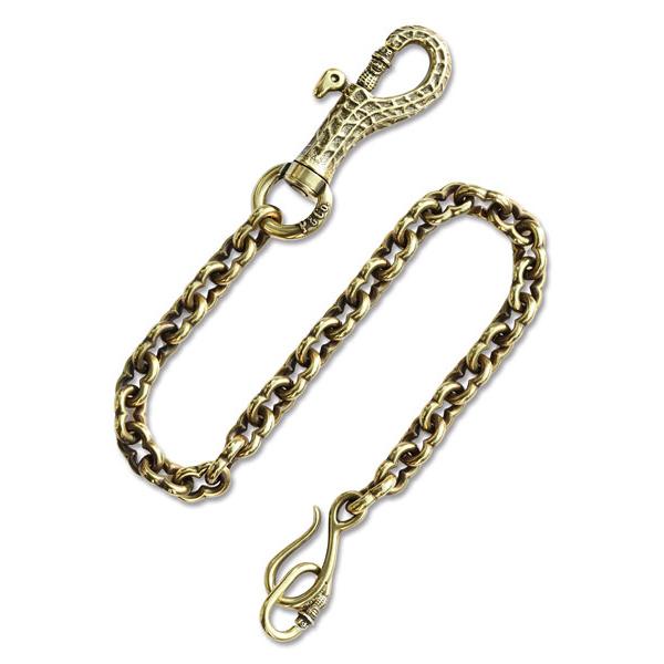 PEANUTS&CO. ピーナッツカンパニー PEANUTS WALLET CHAIN plane ( brass ) ピーナッツ ウォレットチェーン ブラス 正規品 キーホルダー キーリング 真鍮の画像
