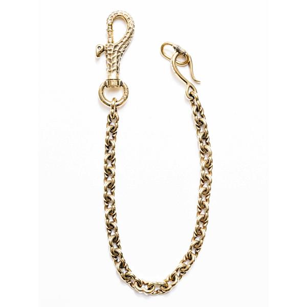 PEANUTS&CO. ピーナッツカンパニー PEANUTS WALLET CHAIN plane ( brass ) ピーナッツ ウォレットチェーン ブラス 正規品 キーホルダー キーリング 真鍮の画像