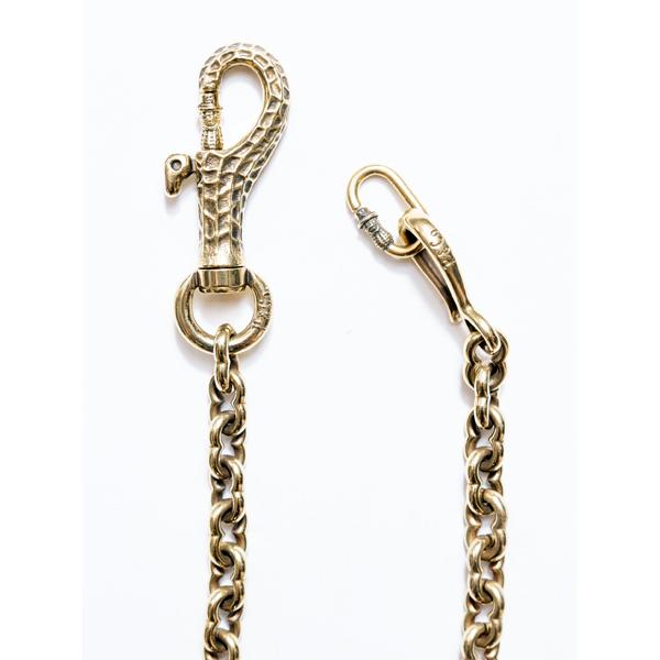 PEANUTS&CO. ピーナッツカンパニー PEANUTS WALLET CHAIN plane ( brass ) ピーナッツ ウォレットチェーン ブラス 正規品 キーホルダー キーリング 真鍮の画像