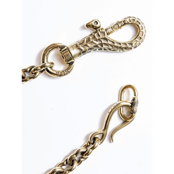 PEANUTS&CO. ピーナッツカンパニー PEANUTS WALLET CHAIN plane ( brass ) ピーナッツ ウォレットチェーン ブラス 正規品 キーホルダー キーリング 真鍮の画像