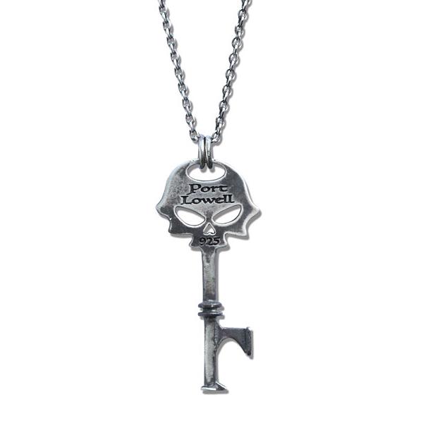 Port Lowell ポート ローウェル / RJD Skull Key Necklace 正規品 スカルキーネックレス シルバー ペンダント 人気 ジョニーデップ｜its12midnight｜03