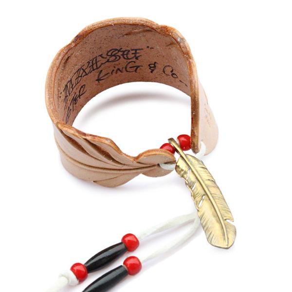 ROOSTERKING & CO. ルースターキング&カンパニー Carved Leather Feather Bangle (Natural) レザーフェザーバングル ナチュラル 正規品 ブレスレッ…｜its12midnight｜03