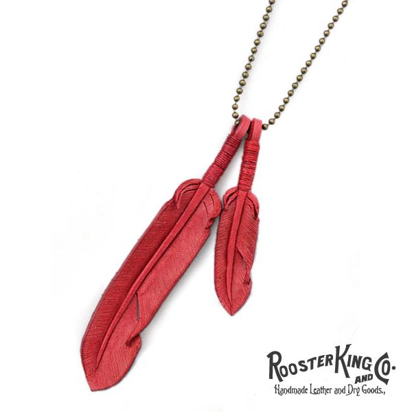 H*u様 Rooster King & Co. レザーフェザーネックレス ルース Rooster King &Co ROOSTERKING & CO. ルースターキング&カンパニー