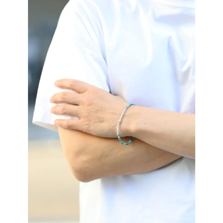 00. shinsyu.skブレスレット SunKu（サンク） 39 Turquoise & Silver Peace Hook Bracelet [ SK-340