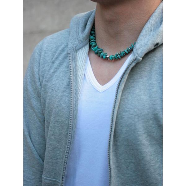 SunKu（サンク） 39 ラージ ターコイズ×シルバー ネックレス / SK-021