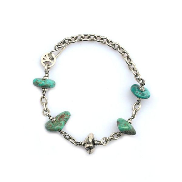 SunKu（サンク） 39 Turquoise Chain & Beads Bracelet / SK-027-TAQ