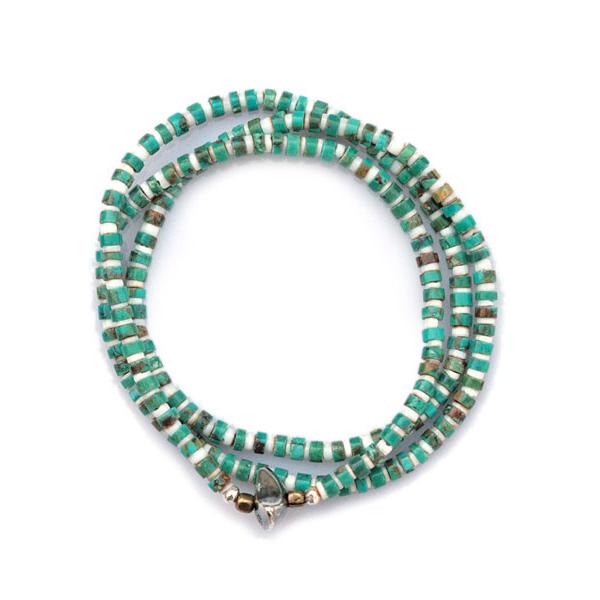 Sunku / 39 ターコイズネックレス SunKu サンク 39 ヒシターコイズ×シェル ネックレス