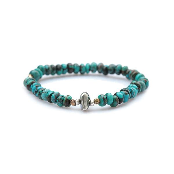 SunKu（サンク） 39 ターコイズ ビーズ ブレスレット (M) / SK-071