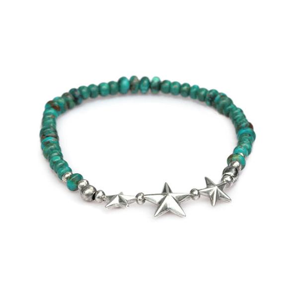 SunKu（サンク） 39 STAR BEADS BRACELET TURQUOISE BEADS スター