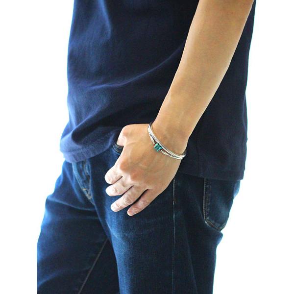 SunKu（サンク） 39 Silver × Turquoise Bracelet 3Piece Turquoise 