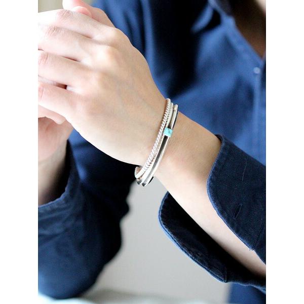 SunKu（サンク） 39 W triangle turquoise bangle / ダブル