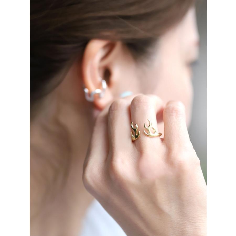 Tiny タイニー 森の記憶 鹿の角 リング ( 真鍮 ) 正規品 指輪 ブラス ゴールドカラー フリーサイズ シカ アニマル 動物 メンズ レディース ユニセックス 人気 | タイニー | 04