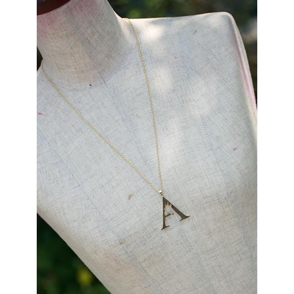 Tiny タイニー A×キリン ネックレス 正規品 イニシャル アルファベット ペンダント ゴールド ブラス アニマル 金 真鍮 動物 メンズ レディース 人気 ブランド |  | 05