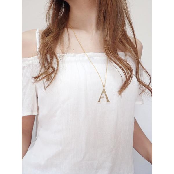 Tiny タイニー A×キリン ネックレス 正規品 イニシャル アルファベット ペンダント ゴールド ブラス アニマル 金 真鍮 動物 メンズ レディース 人気 ブランド |  | 04