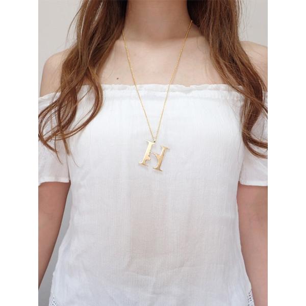 Tiny タイニー H×クマ ネックレス 正規品 イニシャル 熊 ベア アルファベット ペンダント ゴールド ブラス アニマル 金 真鍮 動物 メンズ レディース 人気 |  | 04