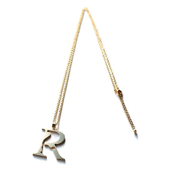 Tiny タイニー R×ワオキツネザル 正規品 イニシャル ネックレス アルファベット ペンダント ゴールド ブラス アニマル 金 真鍮 動物 メンズ レディース 人気 |  | 01