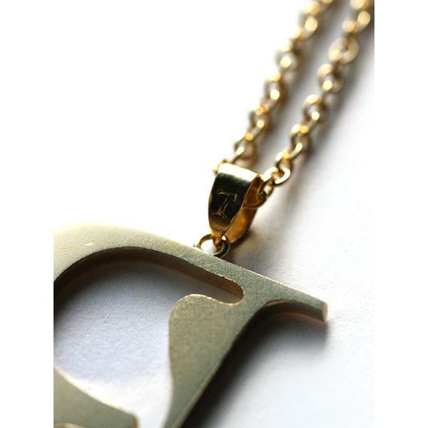 Tiny タイニー R×ワオキツネザル 正規品 イニシャル ネックレス アルファベット ペンダント ゴールド ブラス アニマル 金 真鍮 動物 メンズ レディース 人気 |  | 02