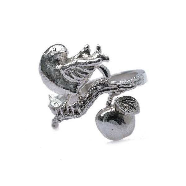 Tiny タイニー 鳥のリング ( シルバー ) 正規品 バード りんご 指輪 シルバー 童話 物語 銀 林檎 プレゼント メンズ レディース 人気 ブランド おしゃれ |  | 01