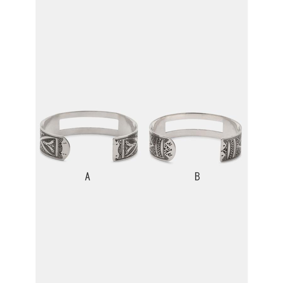 TOUAREG SILVER JEWELRY トゥアレグ シルバー ジュエリー カットアウト スクエア バングル 正規品 腕輪 カフ ブレスレット シルバー 銀 ユニセックス 人気の画像