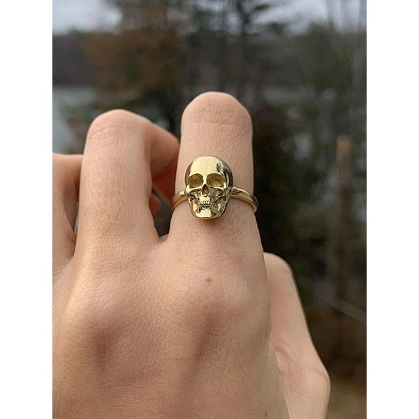 VERAMEAT ヴェラミート DEAD RING ( GOLD BRASS ) スカル リング 
