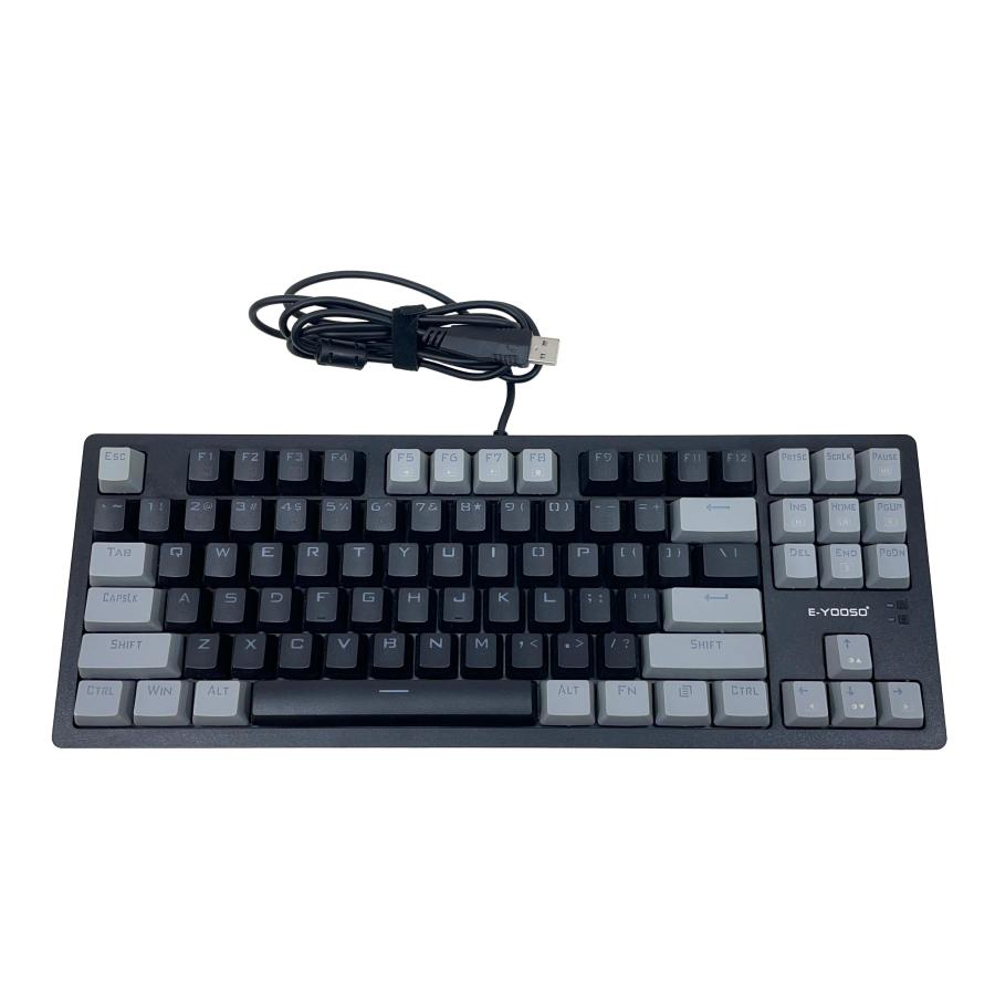 USBゲーミングキーボード E-YOOSO K-620 87キー 英語配列 茶軸