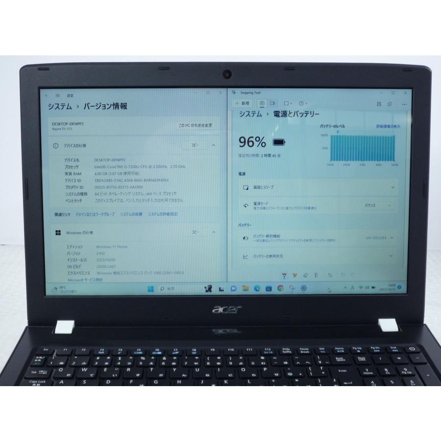 特価】 DVDマルチ 4GB i3 Core 5740-13F Acer 15型 紫色 ノート