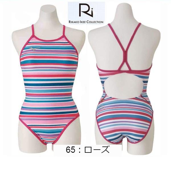 MIZUNO（ミズノ） N2MA9760 女性用トレーニング水着 /ボーダーデザイン