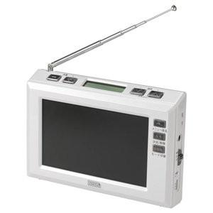 YAZAWA　ヤザワコーポレーション　4.3インチワンセグTV　ホワイト・TV03WH