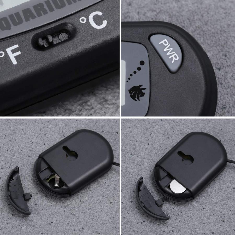 Ueetek Lcd デジタル水温計 水槽 温度計 デジタル 吸盤付 金魚鉢 爬虫類テラリウム 水槽 水温管理 2個セット ブラック 001 いつでも家電専門店 通販 Yahoo ショッピング