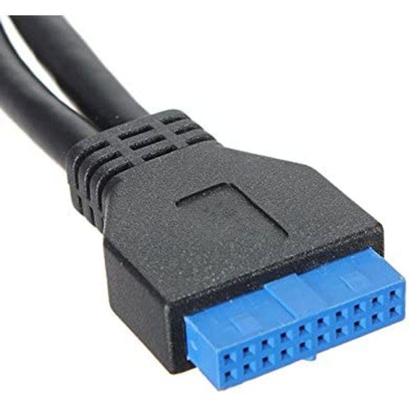 保存版】ChenYang 2ポート USB 3.0 20ピンフロントパネル用ヘッダーケーブル メス マザーボード 20cm PCケーブル、コネクタ 