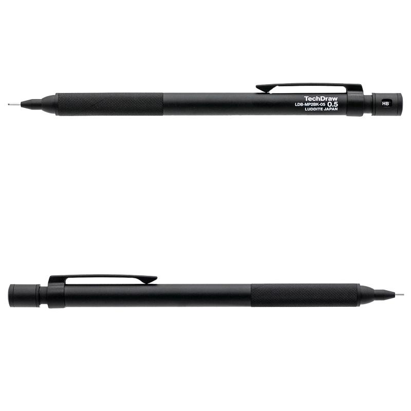Luddite TechDraw2 WoodModel 0.5mm黒柿 Luddite TechDraw2 Drafting Mechanical Pencil 0.3mm/0.5mm