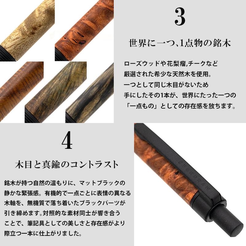 LUDDITE（ラダイト） 銘木 エバードロー 0.5mm マットブラック 銘木