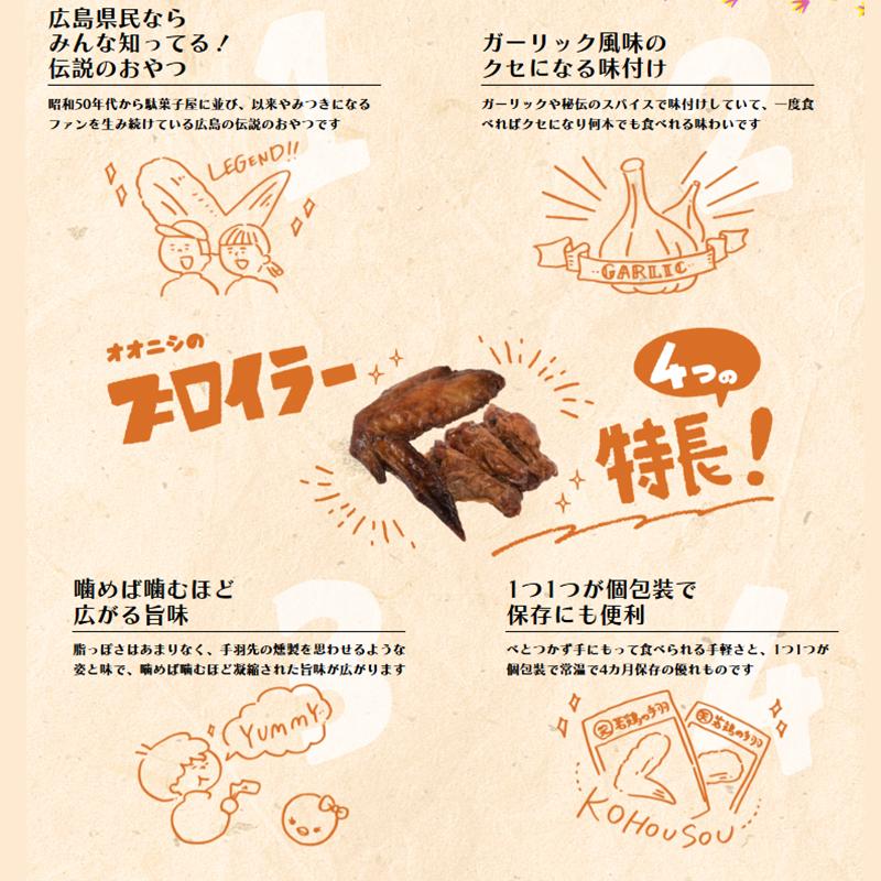 オオニシ ブロイラー 若鶏の手羽先 10本セット 尾道 広島名物 駄菓子