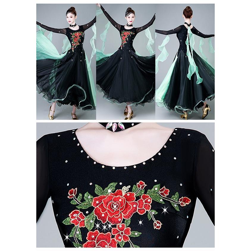 社交ダンス ドレス 競技用 社交ダンス衣装 ワンピース